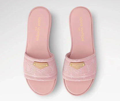 “LV“ Denim Sandalen