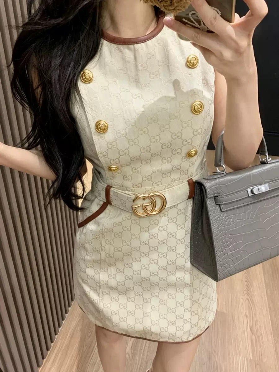 ‘‘GG“ Kleid mit Gürtel