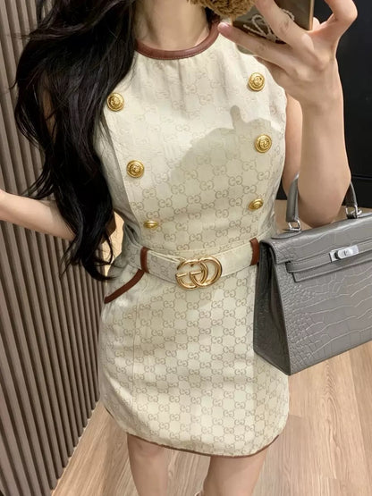 ‘‘GG“ Kleid mit Gürtel