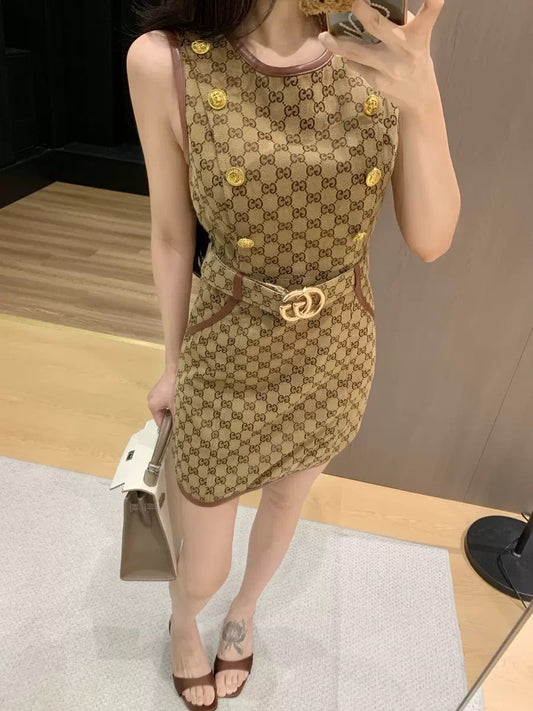 ‘‘GG“ Kleid mit Gürtel
