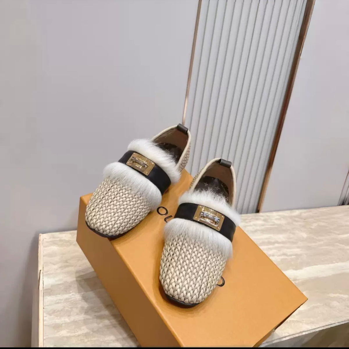 ''LV'' Flat Loafer