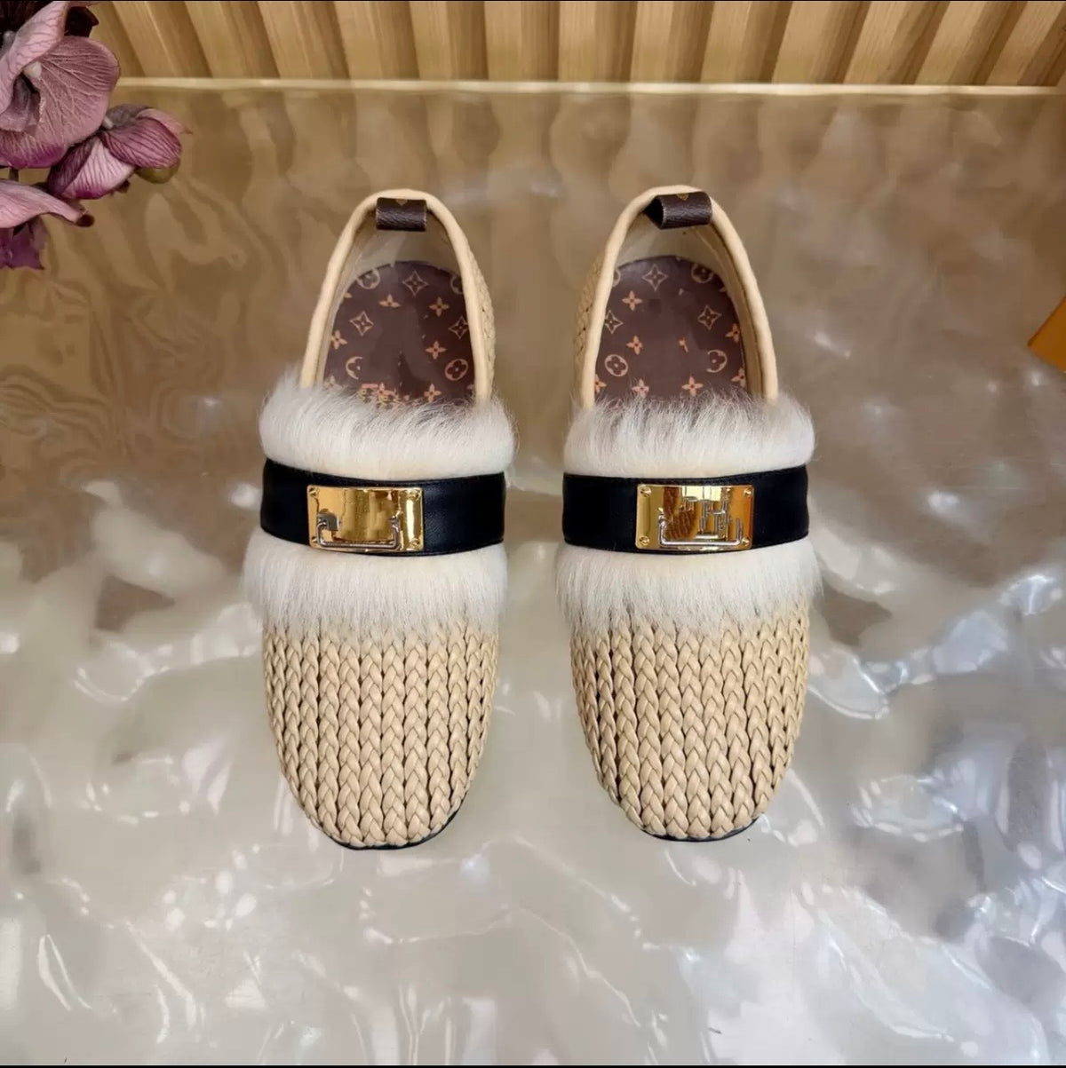 ''LV'' Flat Loafer